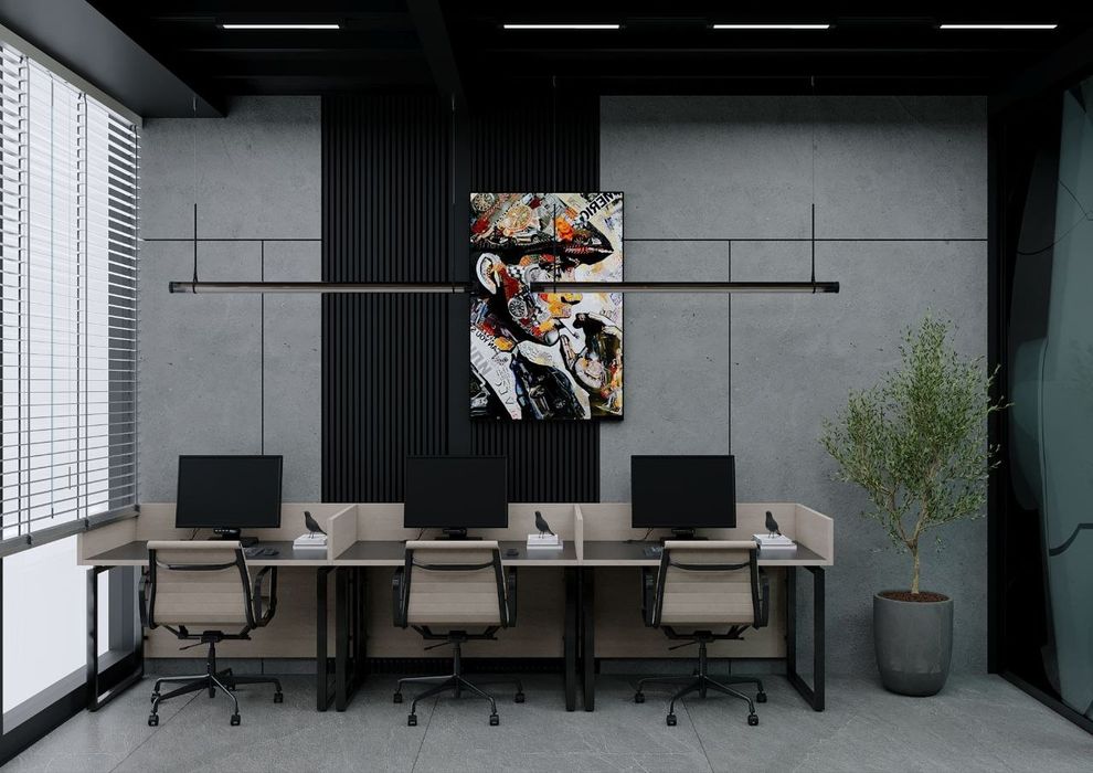 Аренда готовый офис с мебелью и техникой в Nestone, высокий етаж.