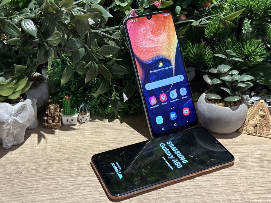 Samsung  A50 portocaliu si alb 128gb ‼️Garantie‼️