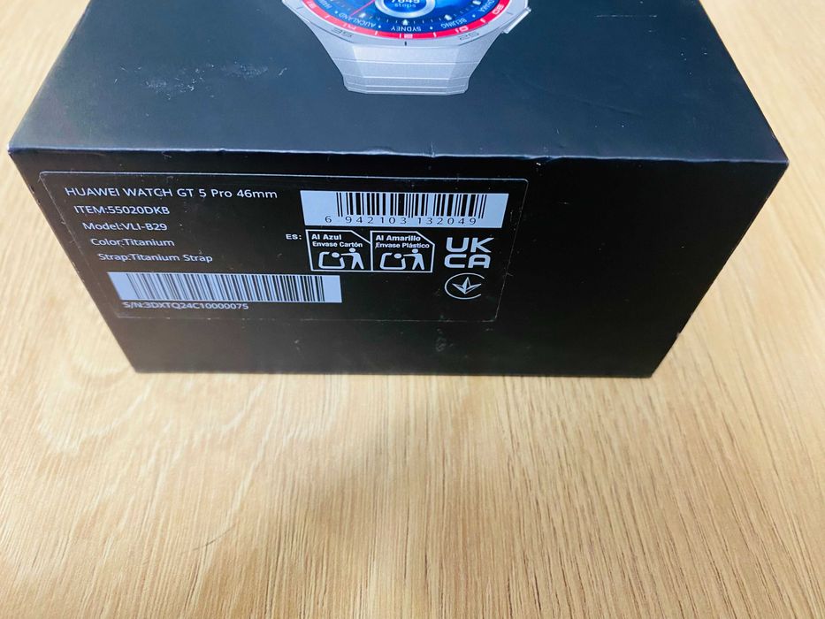 КАТО НОВ !!! Huawei Watch GT 5 Pro, 46mm, Titanium Case, Titanium Strap