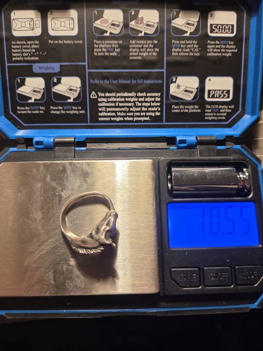 Inel argint in forma de cal