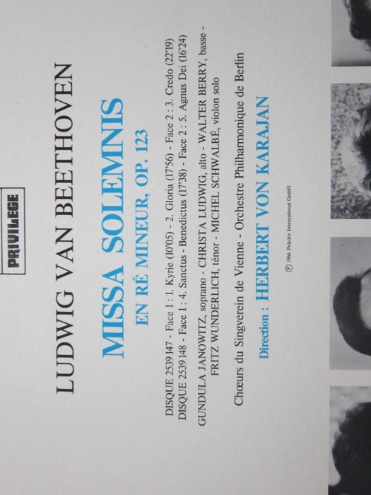 vinil 2xLP Beethoven ‎Missa Solemnis Karajan, made in France 1966