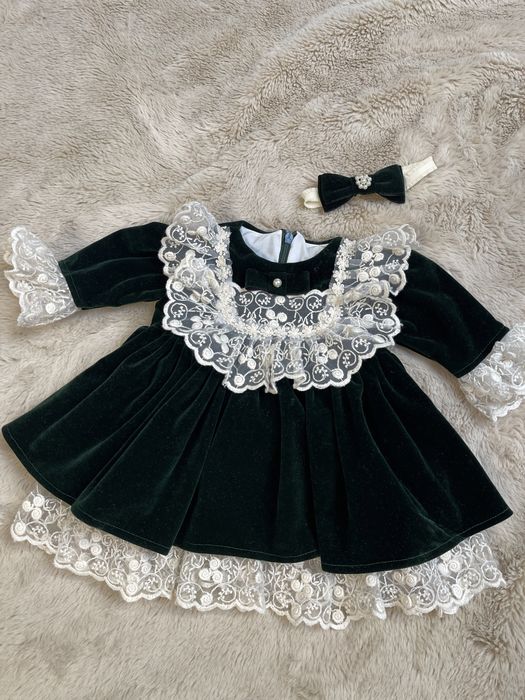 Rochie fetite catifea 3-6 luni