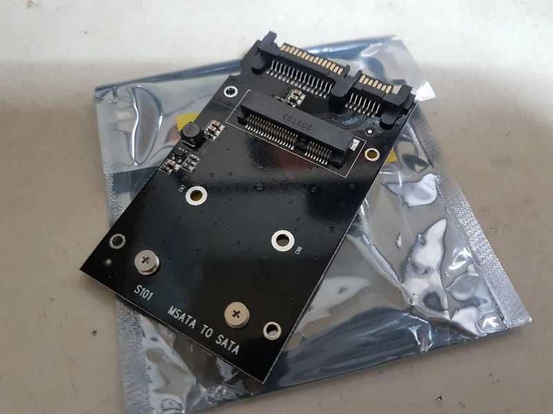 Преходник mSАТА към SATA конвертор адаптер платка SSD