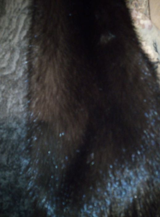 Шуба мутон с норкой