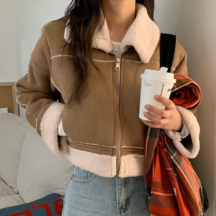 Укороченная дубленка