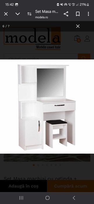 Masa de machiaj cu scaun.