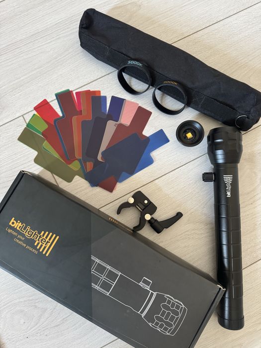 BitLighter Power foto/video – 3000K + 5000K + filtre + husă + clemă