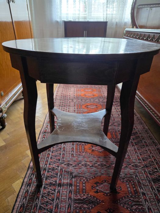 Măsuță de Cafea Art Deco (Anii '40) – Lemn Masiv, Design Vintage