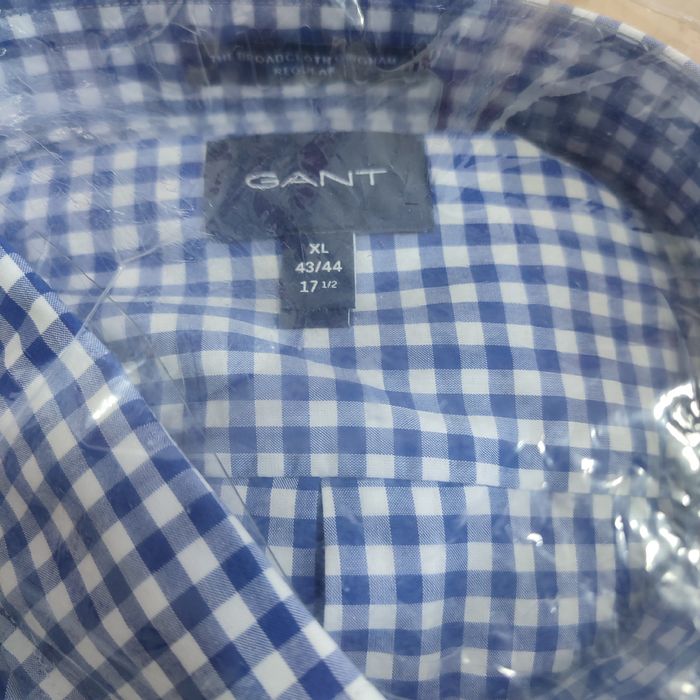 Cămașă GANT mânecă lungă din bumbac,măsura XL,college blue,super preț!