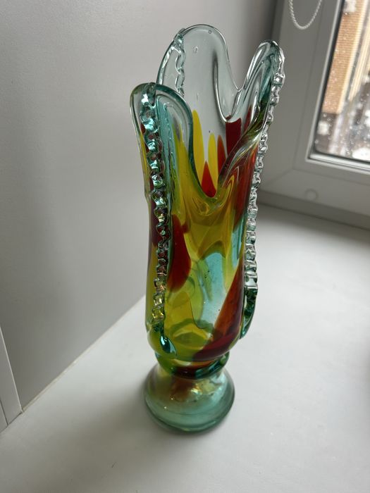 Ваза цветное стекло