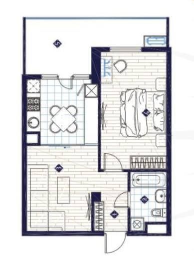Imperial Club City | 2-комн квартира 39м²+балкон | Юнусабад Алайский
