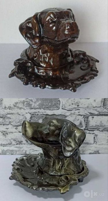 Винтажные пепельницы "Голова собаки". Силумин.  1960е-1980е гг.
