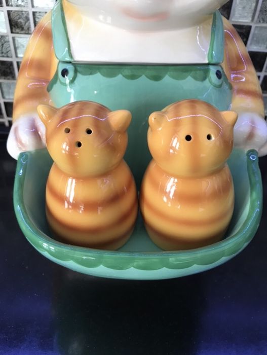 Конфетница кошка с котятами