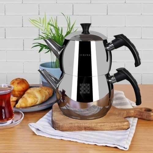 Комплект иноксови чайници 1L + 1.5L за индукция 18/10