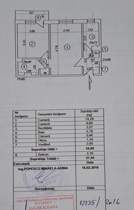Vând apartament 2 camere