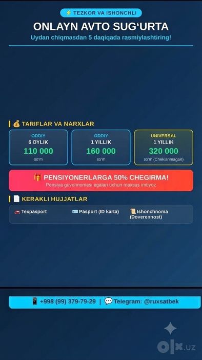Avto sug‘urta ishonchli