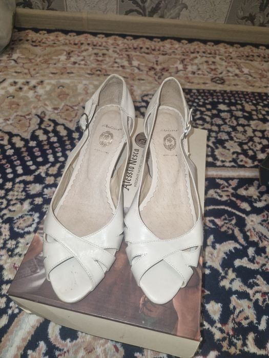 Туфли летние кожаные