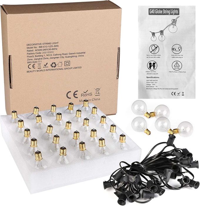 GPATIO 30 м външна гирляндова лампа , водоустойчива  с дистанционно