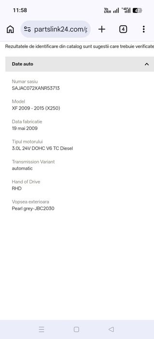 Jaguar xf 2009, automata, volan dreapta, 3.0 v6 24v
