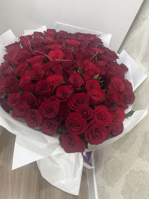 101 роза с подсветкой