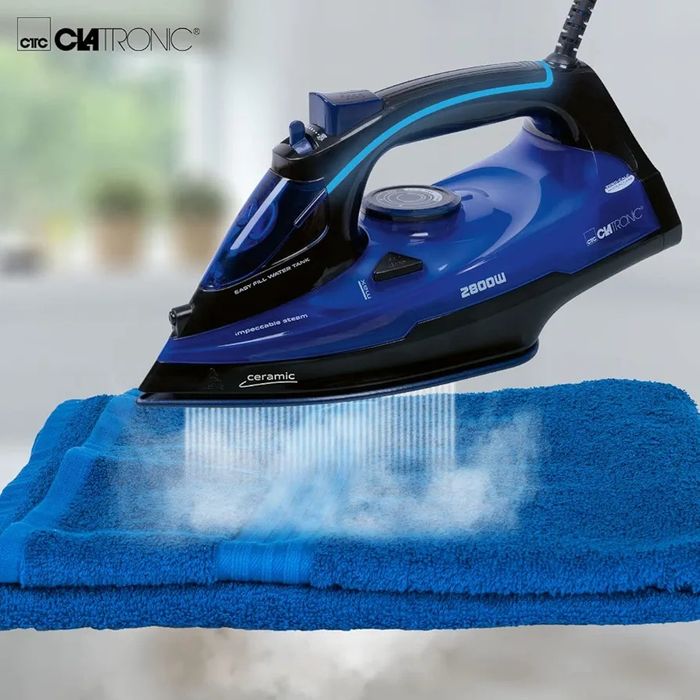 Нов парна ютия 2800 W Clatronic DB 3755 черно/синьо