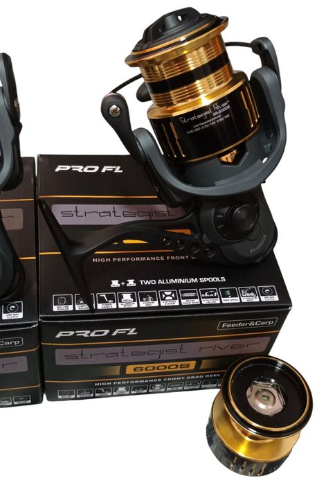 SET 2 Mulinete Pro FL Strategist River Feeder&crap 6000s