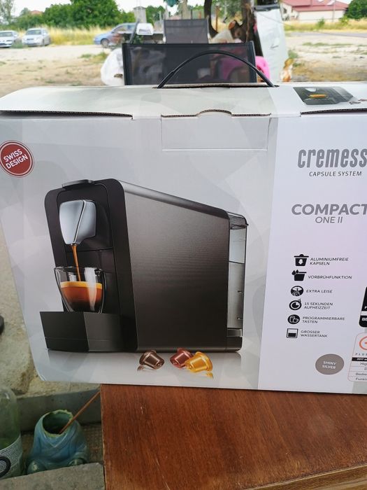 Кафемашина с капсули Cremesso Compact One II, 3 програми, 1,1л капацит