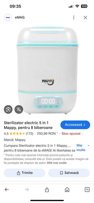 Vând sterilizator Mappy