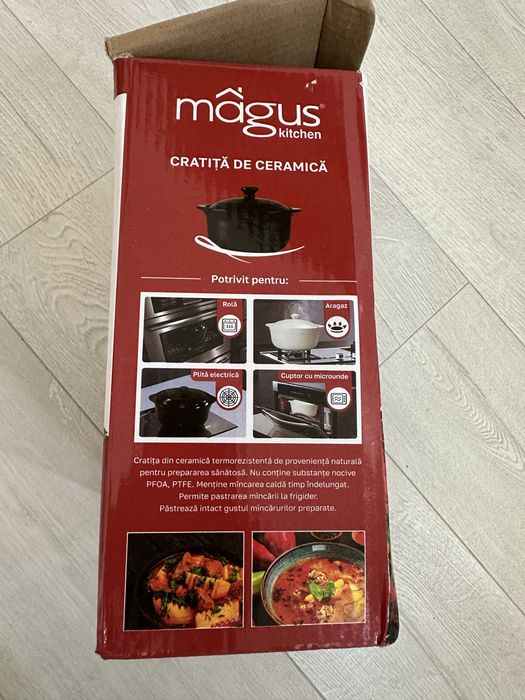 Керамична тенджера Magus Kitchen 3,4 л с капак