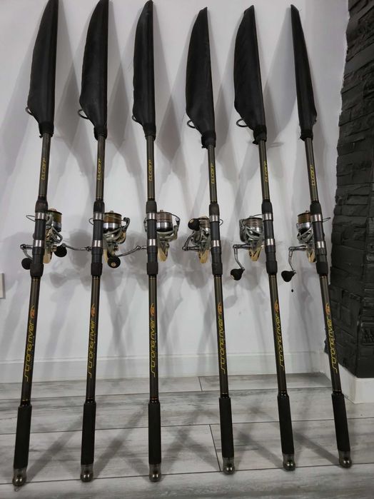 Set Pescuit Crap/Râu: Lansetă FL Strong River 3.30m (3.5lbs) + Mulinetă Saimino YT7000 (cu fir monofilament)