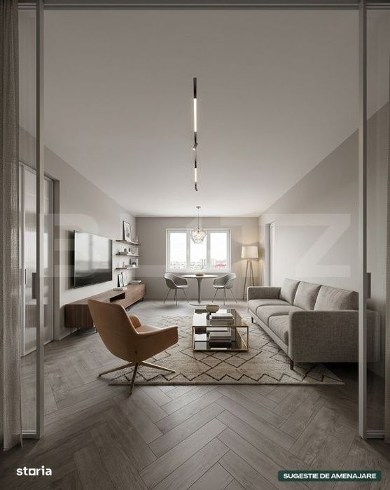 Apartament 2 camere, 48mp, etaj intermediar, balcon, parcare, VIVO — fotografia 1