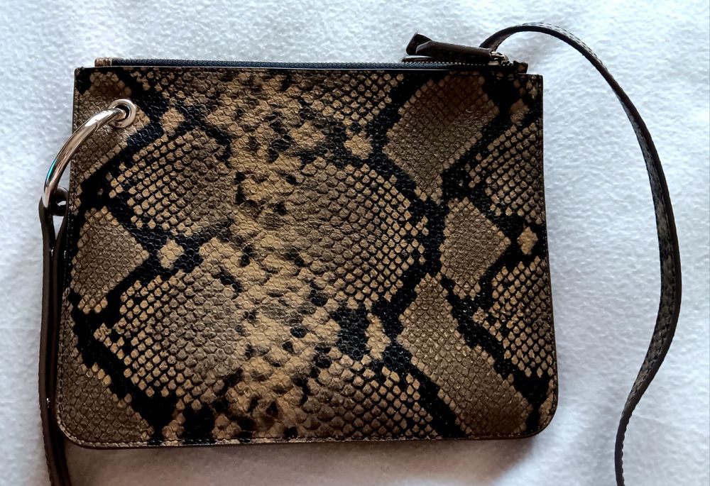 Geanta Piele Naturala H&M Crossbody, Calitate Premium, Piele Sarpe