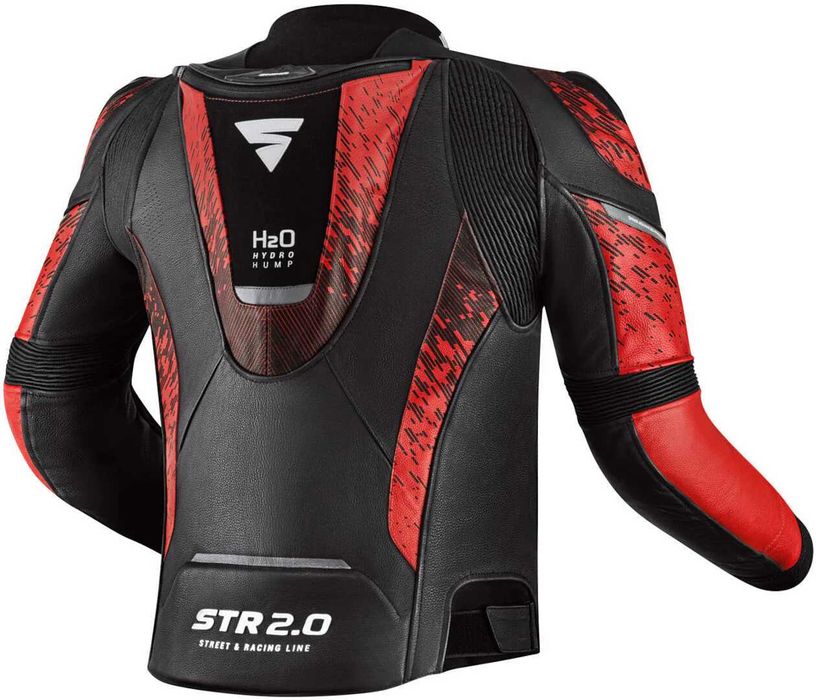 Кожено мото яке SHIMA STR 2.0 Red/Black гърбица,протектори,вентилация