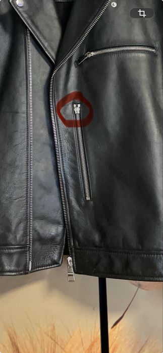 Geaca piele Tommy Hilfiger stil biker, mărimea L