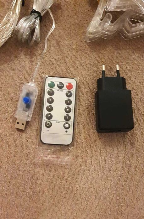 Decoratiune cu lumina Led de Crăciun cu telecomanda 3 m