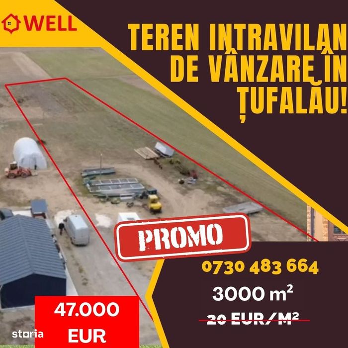 Teren intravilan de vânzare în Țufalău!