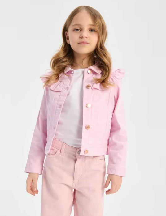 Розово детско дънково яке Sinsay , 128см, ново