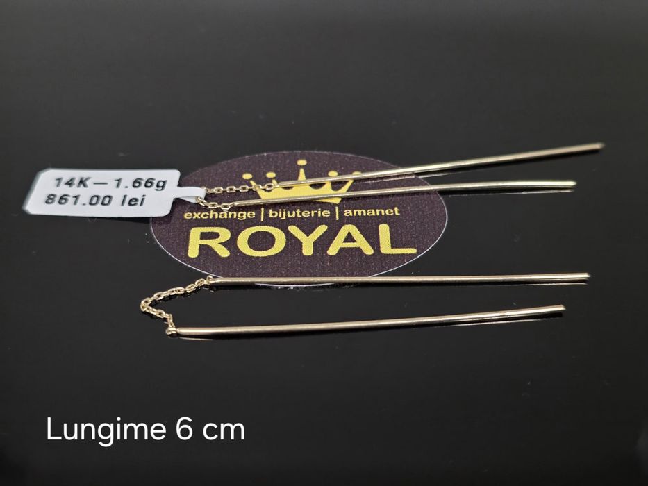 Bijuteria Royal: Cercei aur 14k/1.66 gr