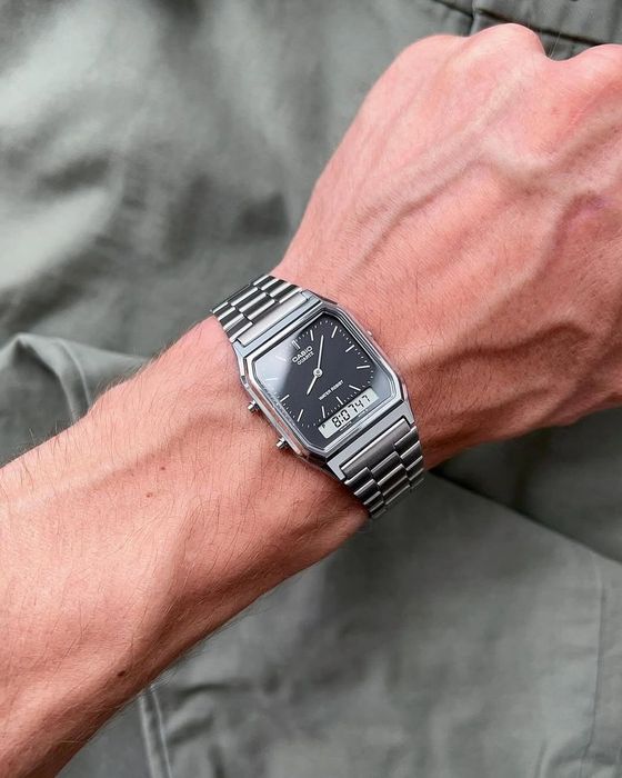 Soat Casio AQ-230A — Original, 12 oy Kafolat, Retro va Universal