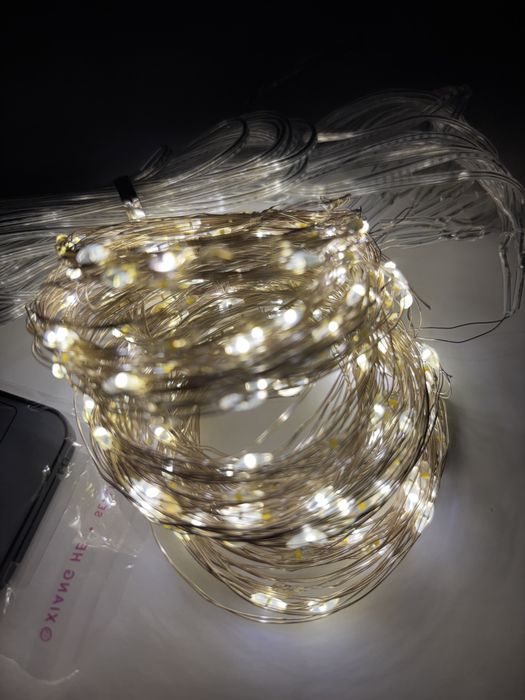 Гирлянда роса на окно