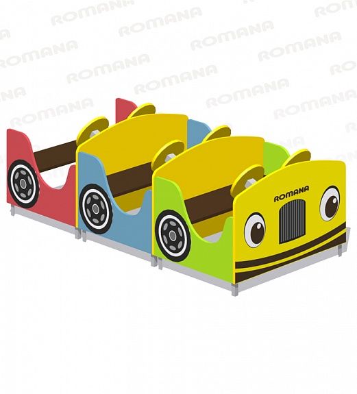 Сцена-театр, Поезд ROMANA Горки Качели Карусели Лазы Детские площадки