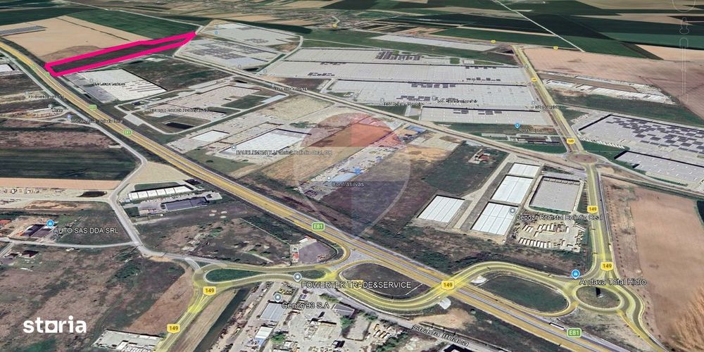 Teren 9.3 ha, Bolintin-Deal / Autostrada A1, km 23