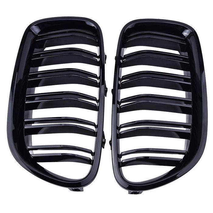 Set grile nari duble bara negru lucios Black Bmw F10 F11 seria 5 M