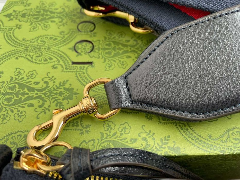 Gucci Оригинална Малка Чанта Ophidia Гучи Supreme Син Canvas GG Лого