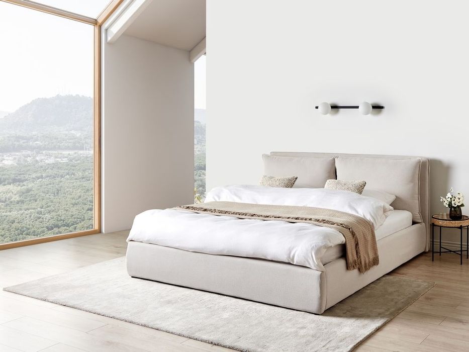 NOU Pat dormitor BAJONNA, 180/200cm, bej