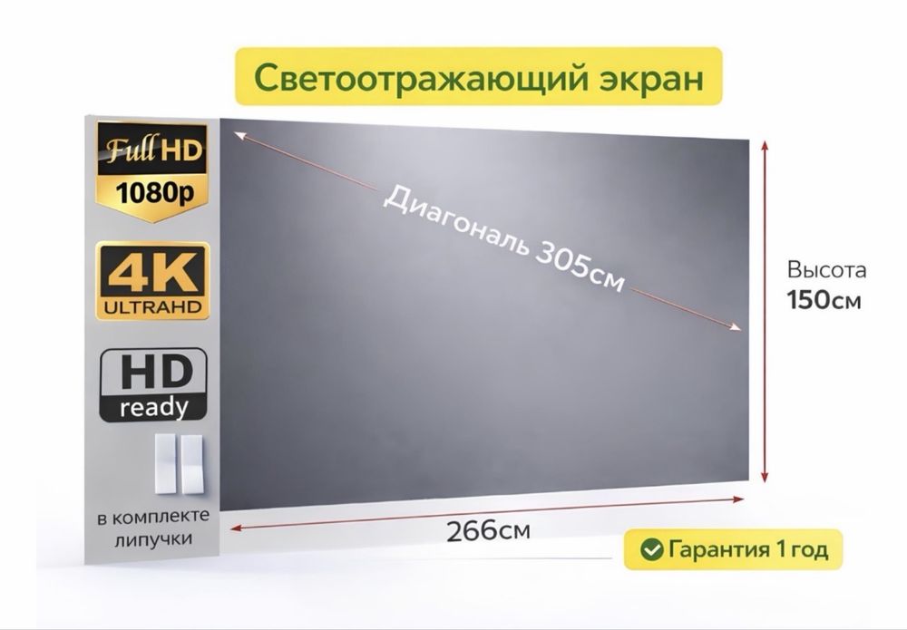 Полотно| Проекционный экран для проектора