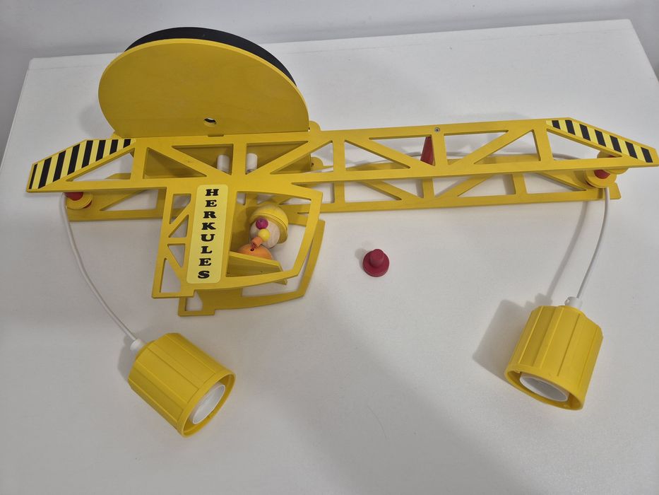 Lustra Macara - lemn - 2 becuri