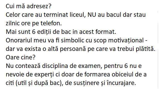 Meditatii la matematica si altele pentru bacalaureat (varianta placebo)