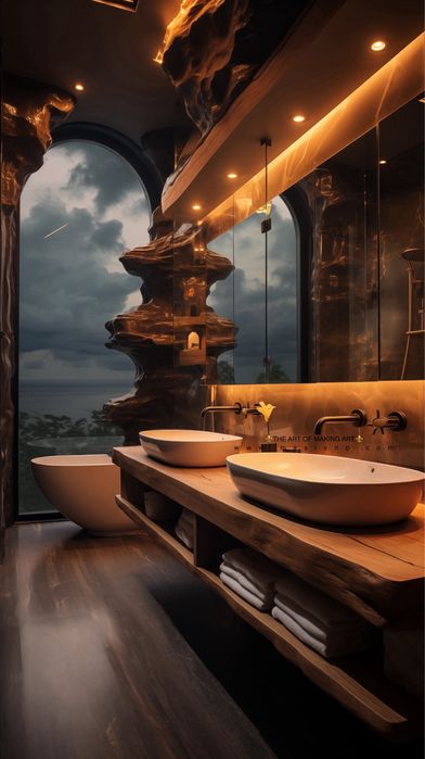 Дървен Плот За Баня