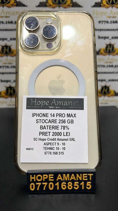 Hope Amanet P3 IPHONE 14 PRO MAX 256GB / Baterie 78%